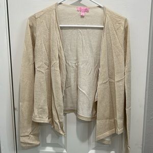 EUC Lilly Pulitzer Drape Front Cardigan Medium